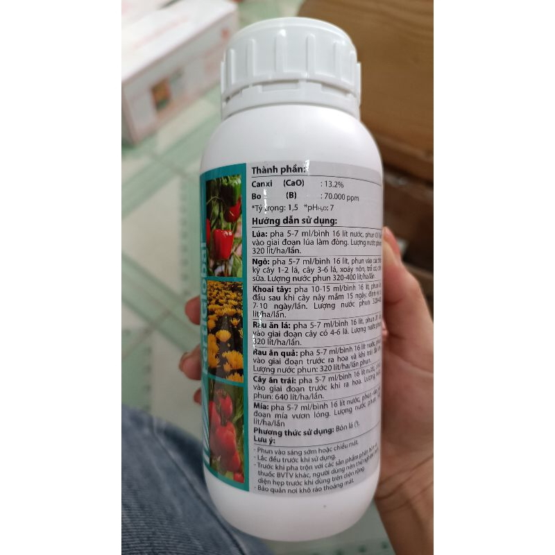 Canxi Bo Vĩnh Thạnh 500ml, Chống Rụng Hoa, Trái Non, Chống Thối Trái, Nứt Trái, Tăng Cường Đậu Trái