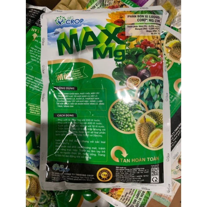 Max Mg, Phân Bón Vi Lượng Compi Mg-Zin, Xanh Cây, Dày Lá, Phát Đọt, Mập Cây