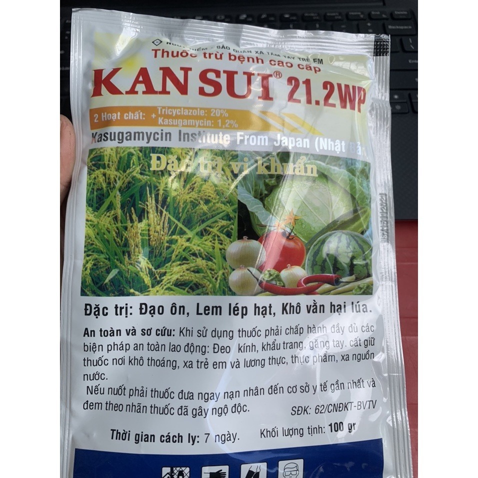 KANSUI 21.2WP 100g Trừ Đạo Ôn Lá, Đạo Ôn Cổ Bông Gây Lem Lép Hạt