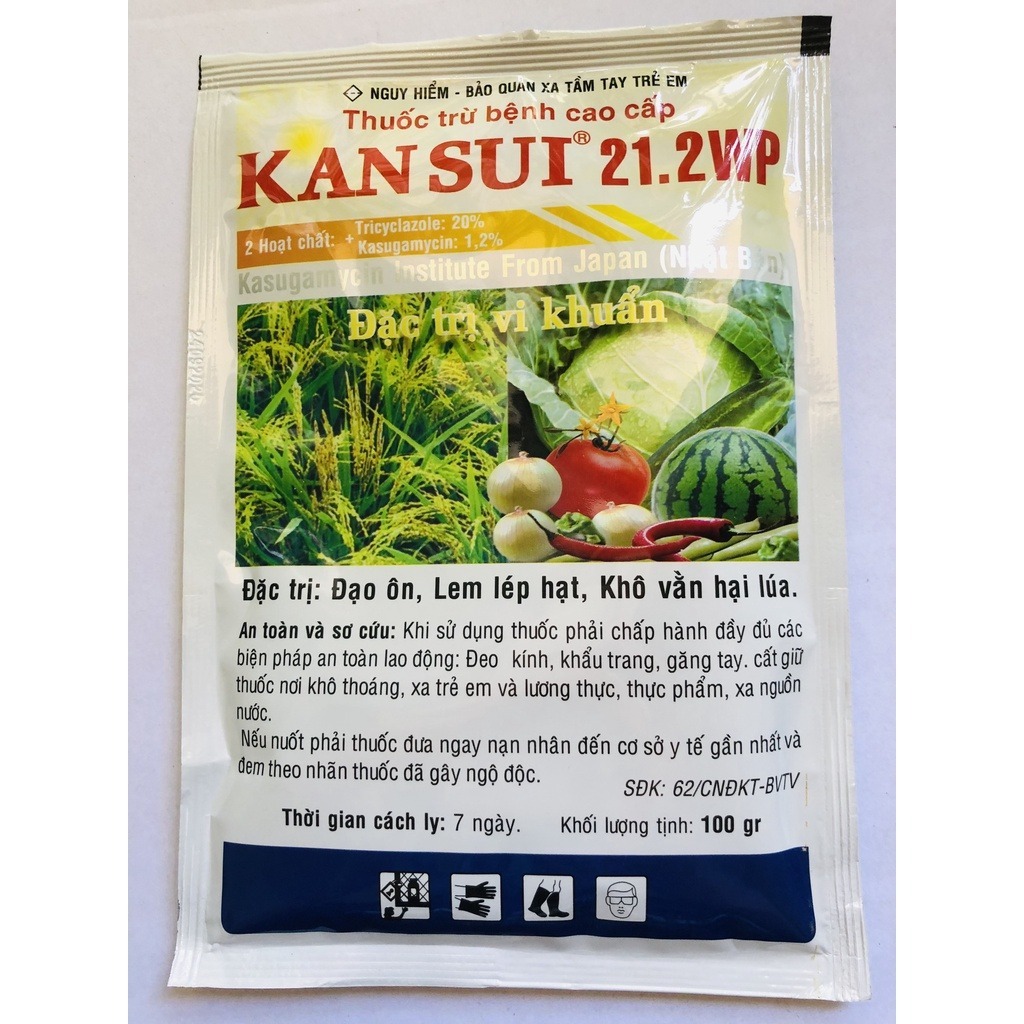 KANSUI 21.2WP 100g Trừ Đạo Ôn Lá, Đạo Ôn Cổ Bông Gây Lem Lép Hạt