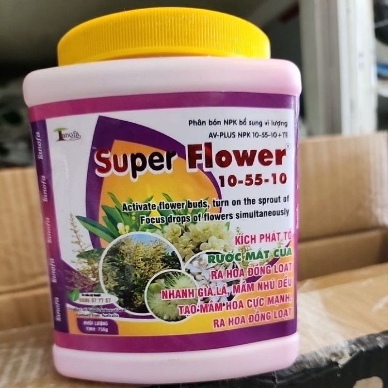 SUPER FLOWER 3 TỐT 750gr, Kích phát tố, rước mắt cua, nhanh già lá, mầm nhú đều, tạo mầm hoa..