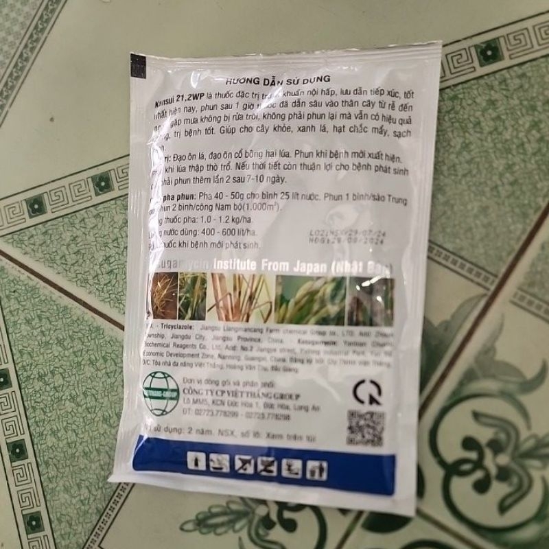 KANSUI 21.2WP 100g Trừ Đạo Ôn Lá, Đạo Ôn Cổ Bông Gây Lem Lép Hạt