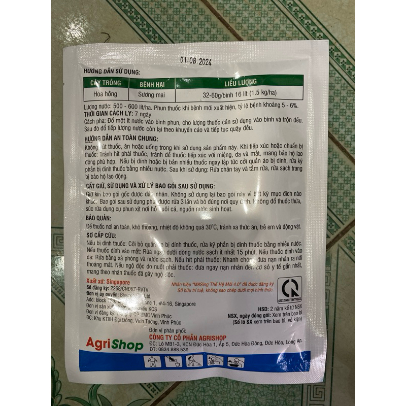 M8 Mancozeb Xanh ( 100gr), Phòng Trừ Nấm Bệnh Gây Hại Cây Trồng, Cháy Lá, Thán Thư, Phấn Trắng,…