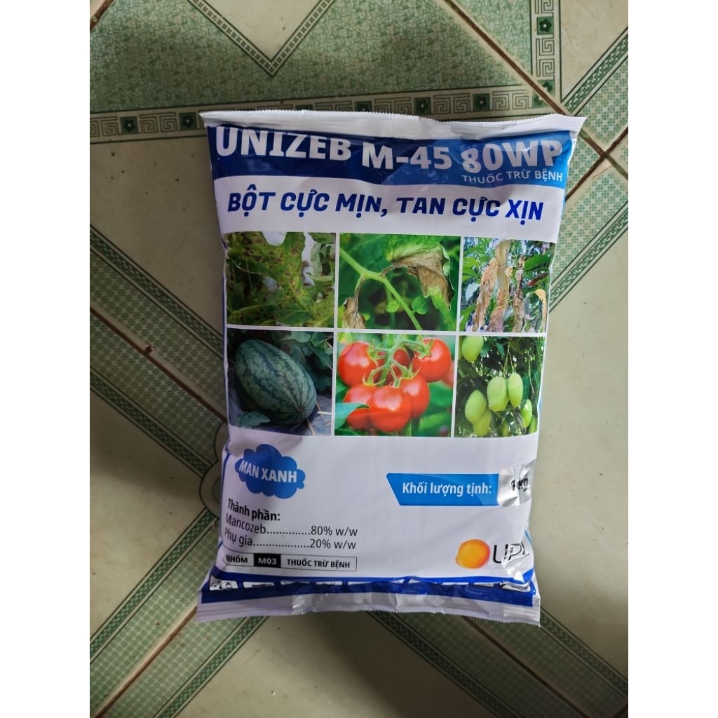 Mancozeb xanh UPL 1Kg  (Unizeb M-45) Bột cực mịn,tan cực xịn