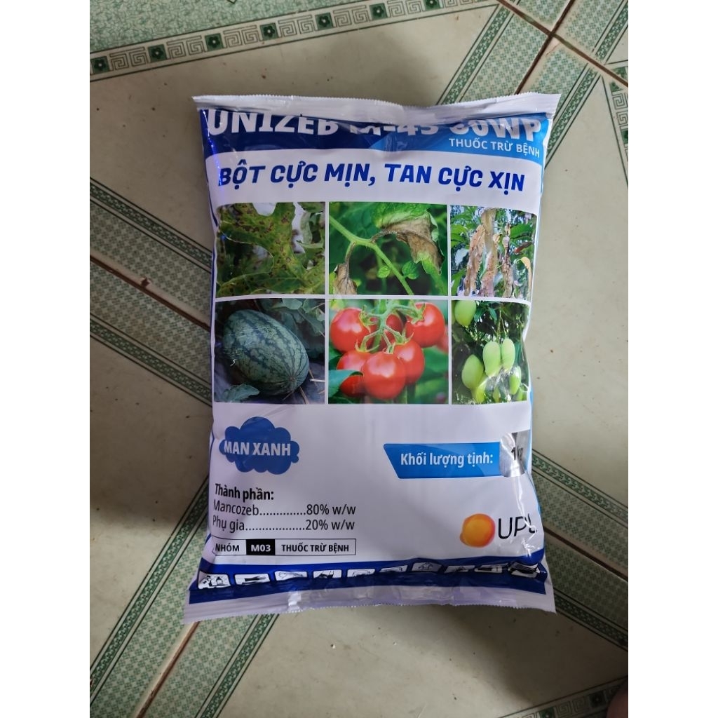 Mancozeb xanh UPL 1Kg  (Unizeb M-45) Bột cực mịn,tan cực xịn