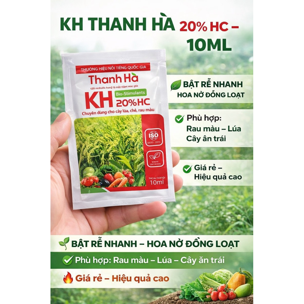 KH Thanh Hà 20% HC (10ml) – Bật rễ nhanh, kích hoa, phục hồi cây yếu
