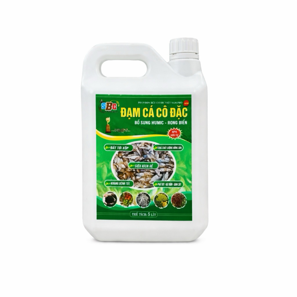 Đạm Cá Cô Đặc SBC Can 5L – Bổ Sung Humic & Rong Biển Cho Cây Trồng