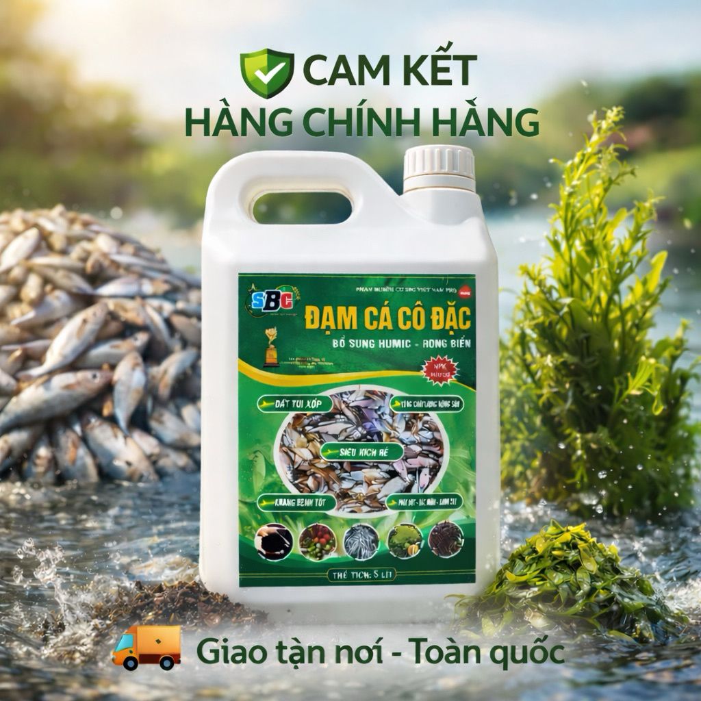 Đạm Cá Cô Đặc SBC Can 5L – Bổ Sung Humic & Rong Biển Cho Cây Trồng