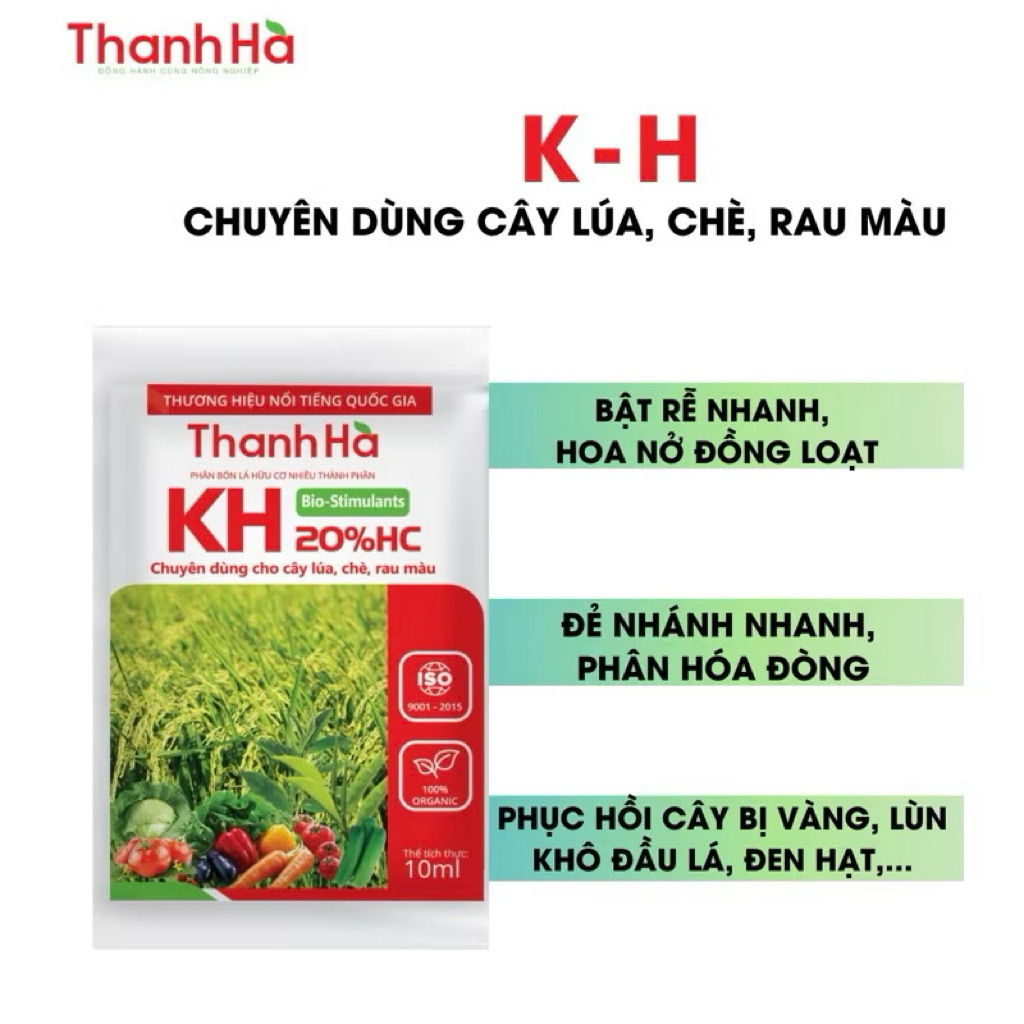 KH Thanh Hà 20% HC (10ml) – Bật rễ nhanh, kích hoa, phục hồi cây yếu