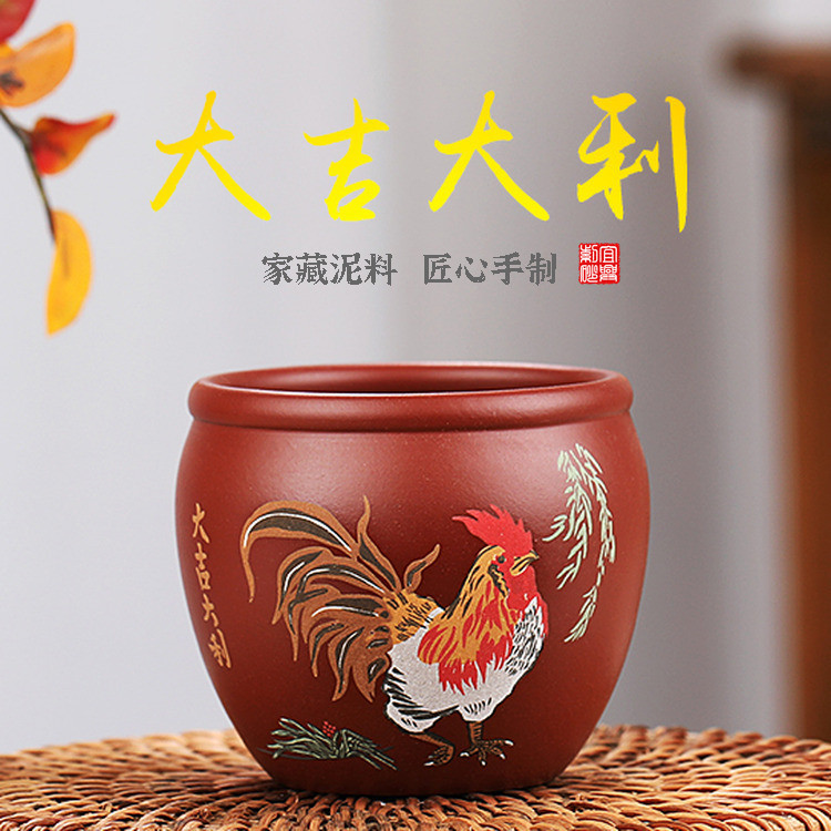 Chén chủ Đại Cát Đại Lợi - Đại Hồng Bào -150ml - Thủ công
