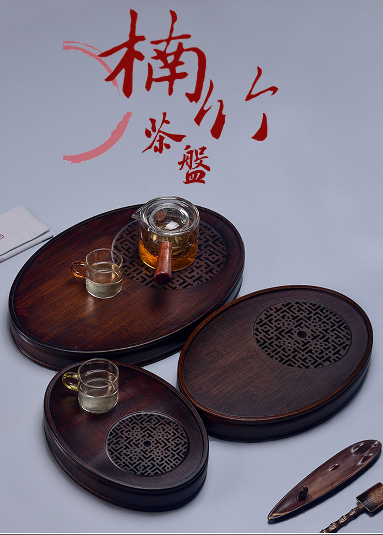 Khay tre hình bầu dục - BT216