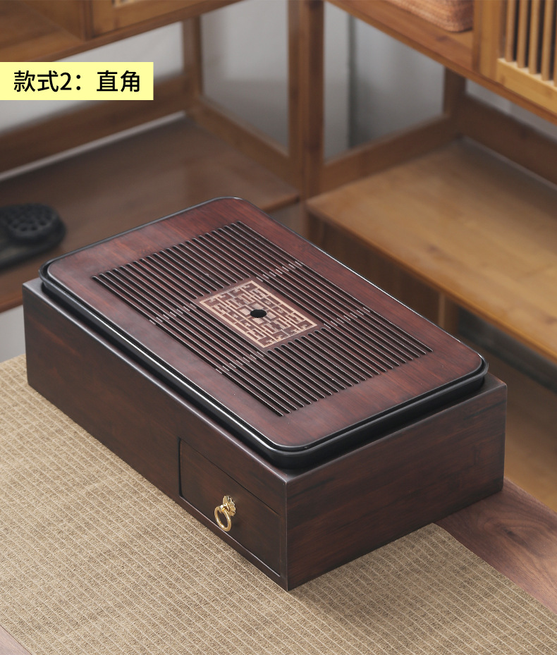 Bộ khay trà tre có ngăn đựng KT 42*25*2.5cm và hộp đựng  KT  42.8*25.8*12cm