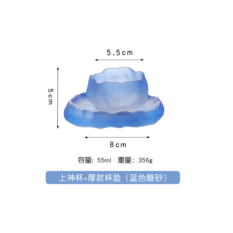 Bộ chén Liên Hoa Pha Lê, kèm đĩa - dung tích 55ml