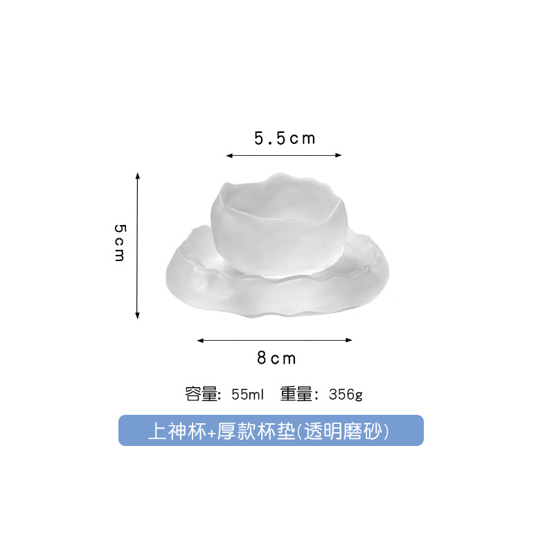 Bộ chén Liên Hoa Pha Lê, kèm đĩa - dung tích 55ml