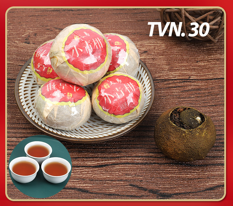 Hộp Phổ nhĩ quít - 25 quả - trắng đỏ