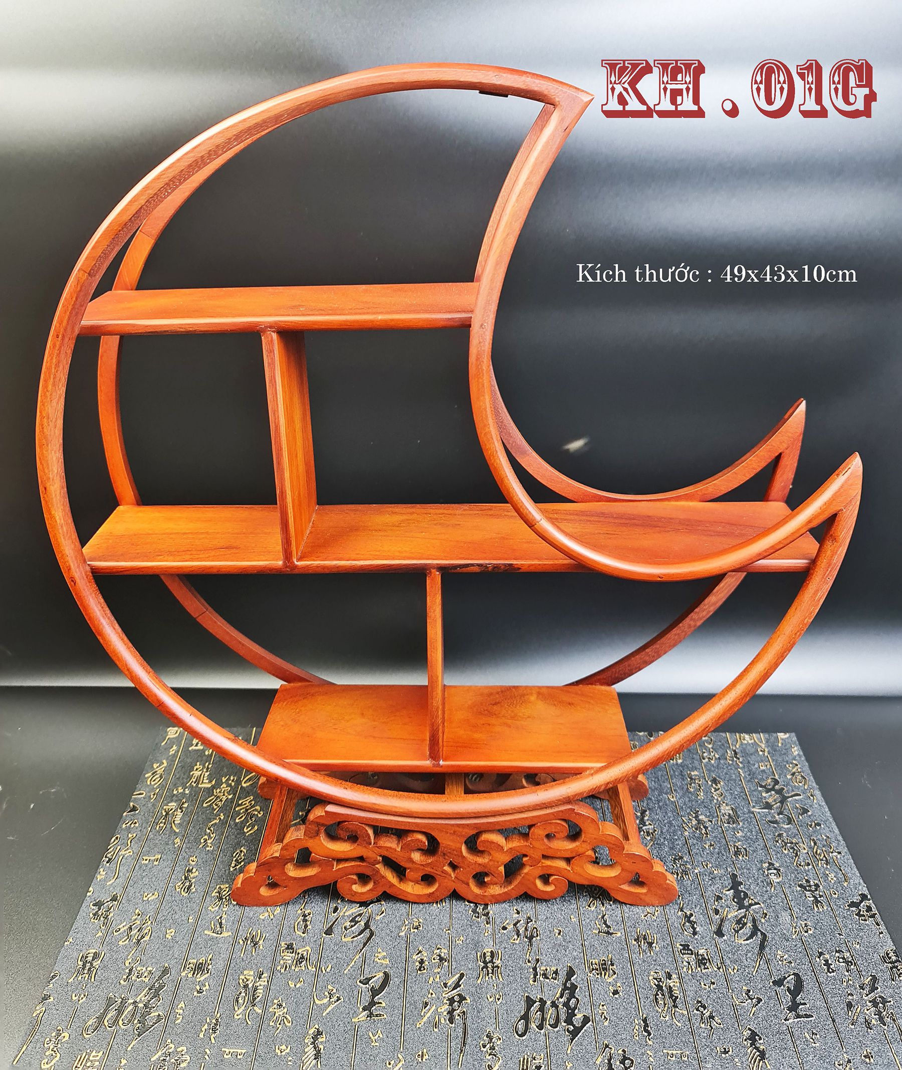 kệ trưng bày gỗ hương