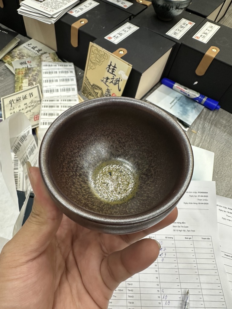 Chén thiên mục - Quân Thu - 160ml + Hộp + Túi