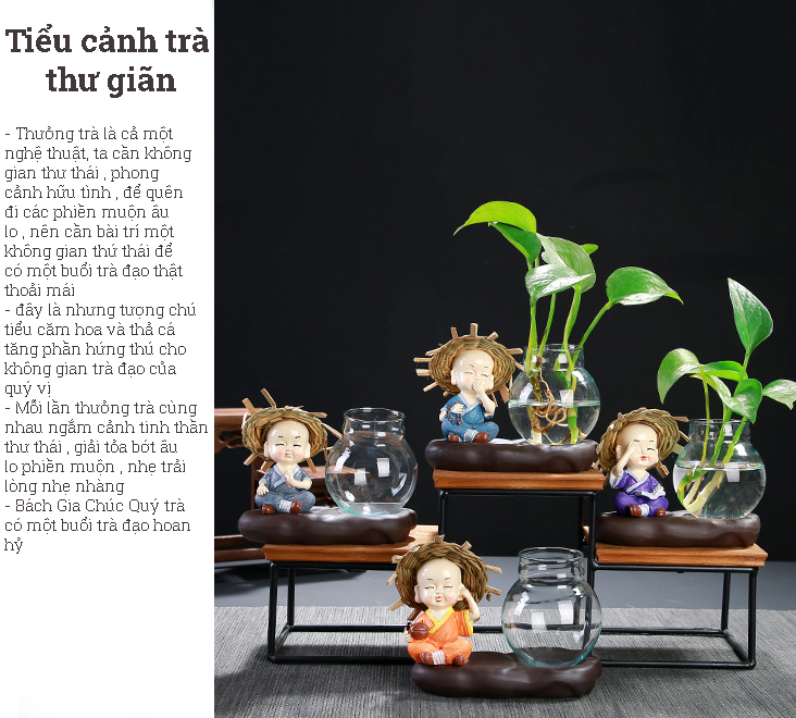 Tiểu cảnh cắm hoa thi sĩ