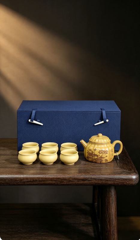 COMBO13: 1 ẤM 6 CHÉN Ấm Gân Vân Đức Chung