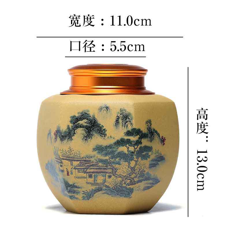 Hũ đựng trà đoản nê 2 nắp - không hộp