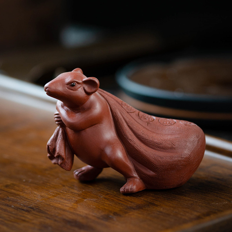 Pet trà chuột kéo bao tiền - kt: 9*4.2*6.8cm