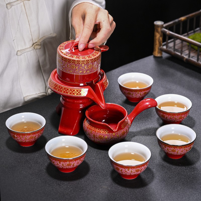 Bộ ấm chén cối xay - 8 Món kèm hộp quà