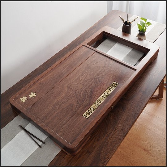 Khay gỗ óc chó nguyên khối - 100*50*7cm