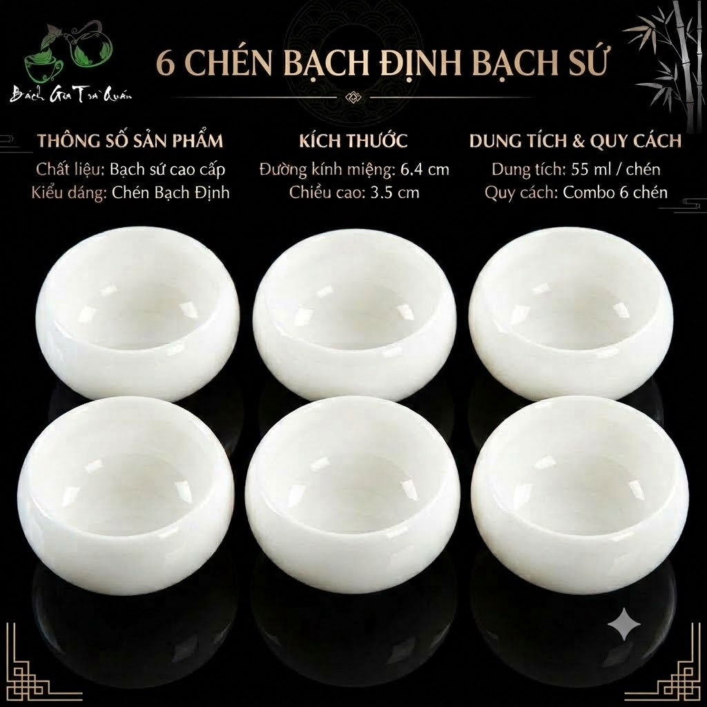 Combo 6 Chén Bạch Định CBD02-A