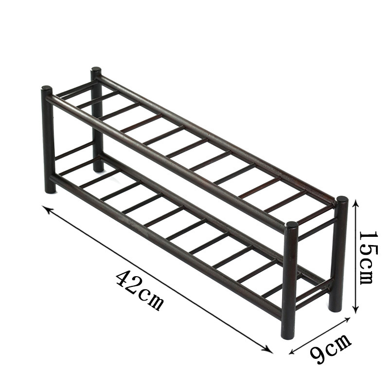 Gác chén bậc thang 2 tầng - Chất liệu Gỗ - KT: 42*15*9cm