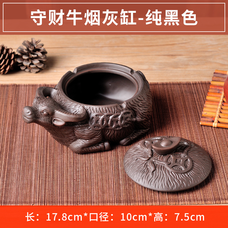 Gạt Tàn Gốm - Hình Trâu - kt: 17.8*10*7.5cm