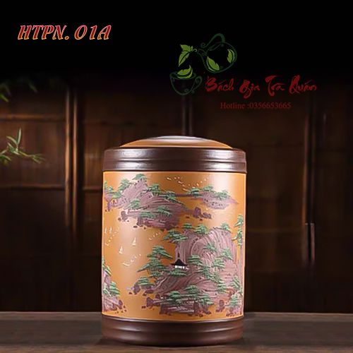 Hũ Đựng Các Dòng Trà Cỡ Lớn - HTPN04 - Màu Vàng