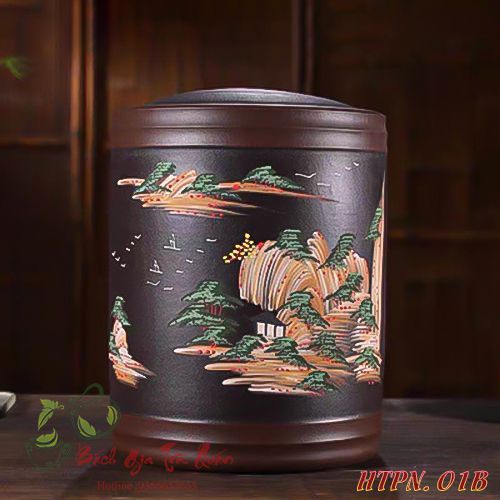 Hũ Đựng Các Dòng Trà Cỡ Lớn - HTPN03 - Màu Đen