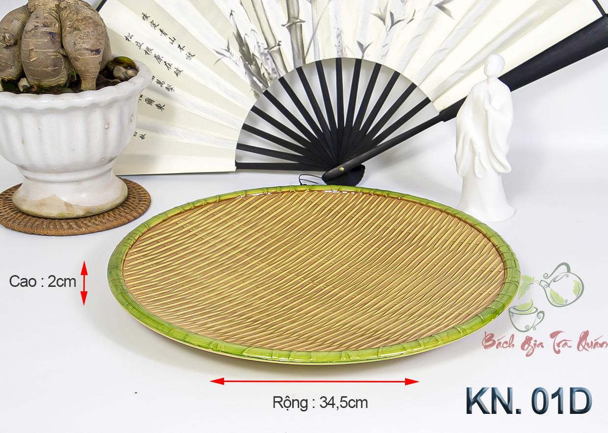 Khay nhựa giả mây tre