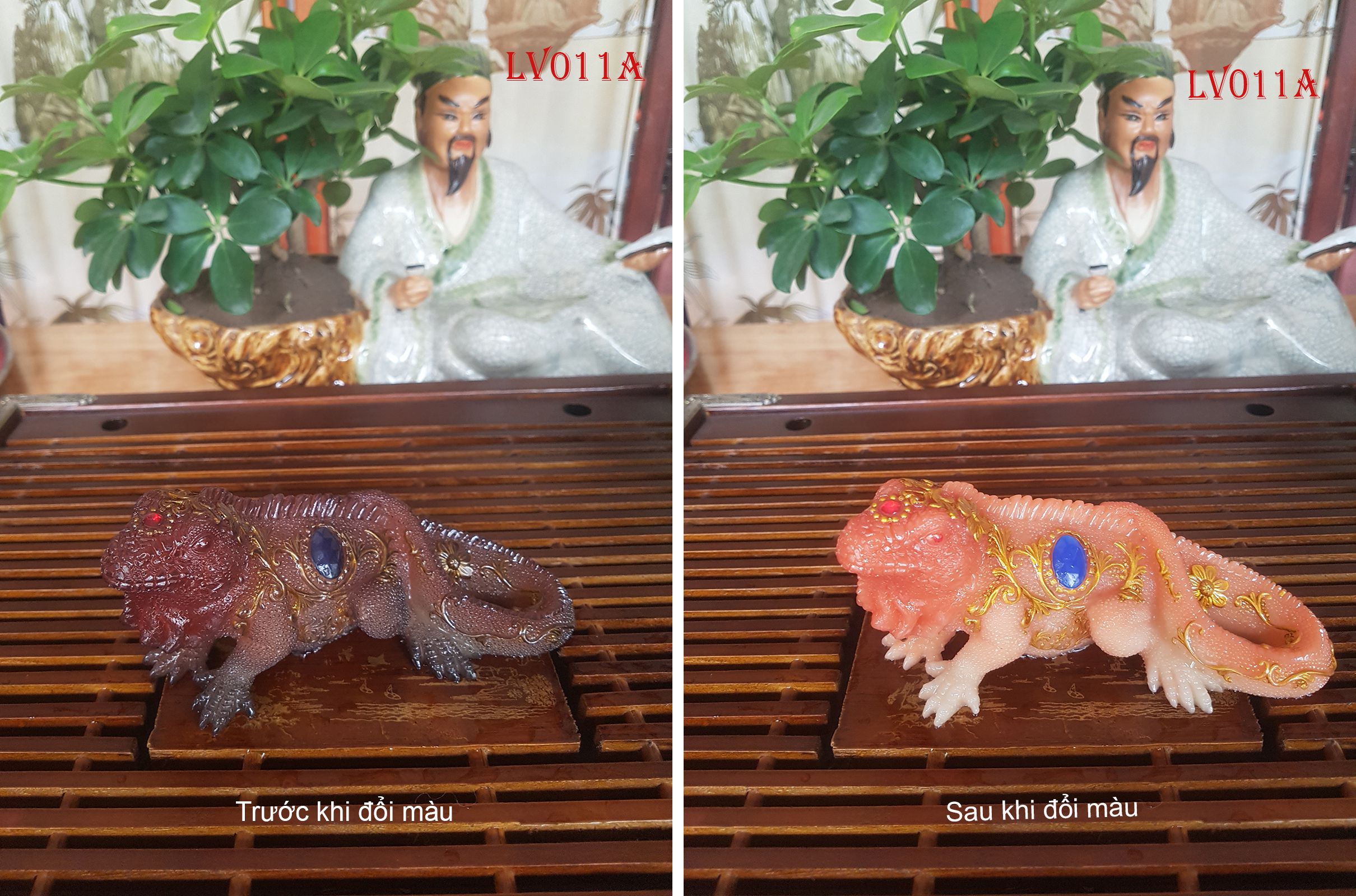 Pet đổi màu để bàn trà - KT: 17*8.5*8CM