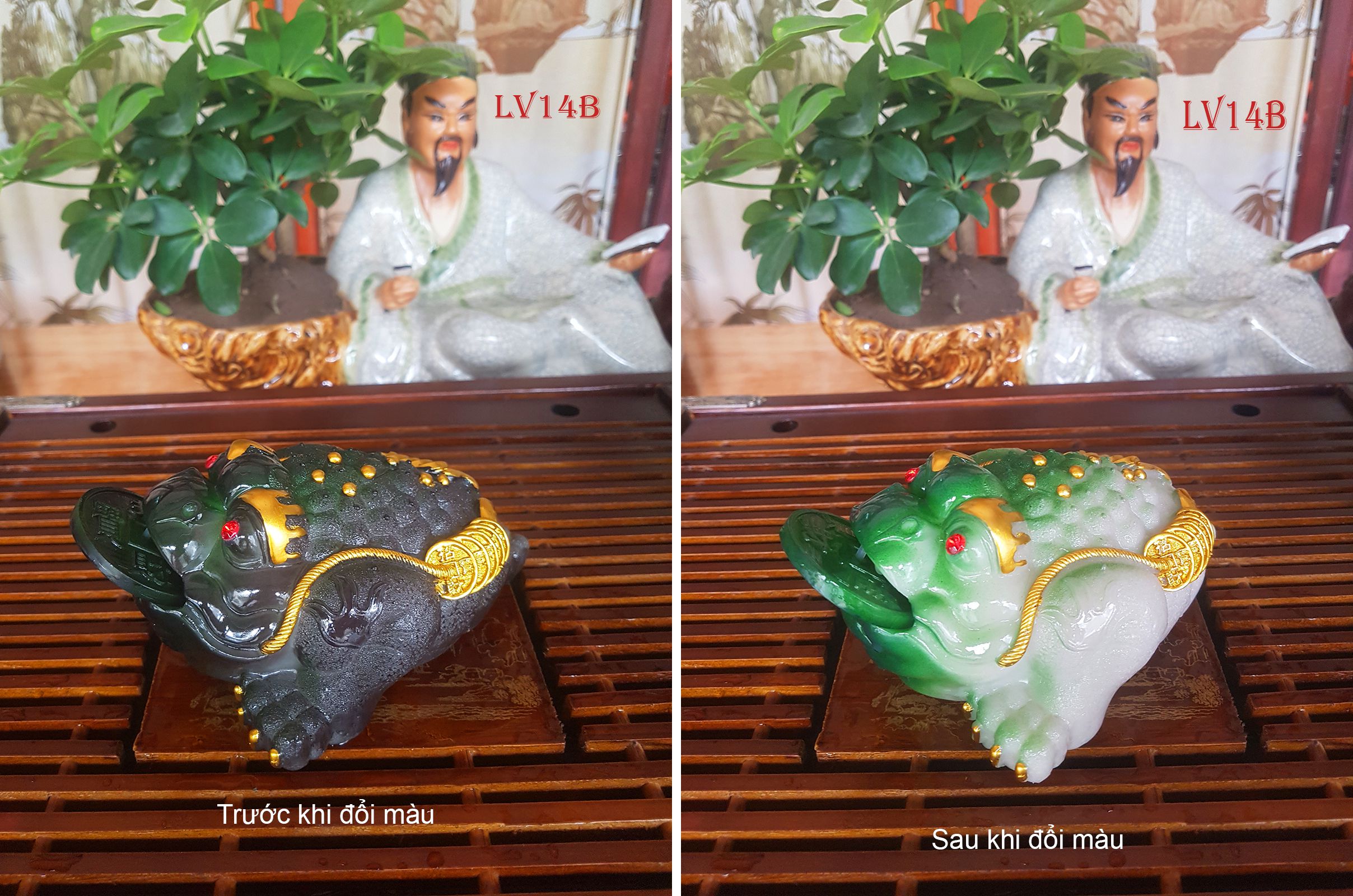 Pet đổi màu để bàn trà - KT: 11.5*8*5.5CM