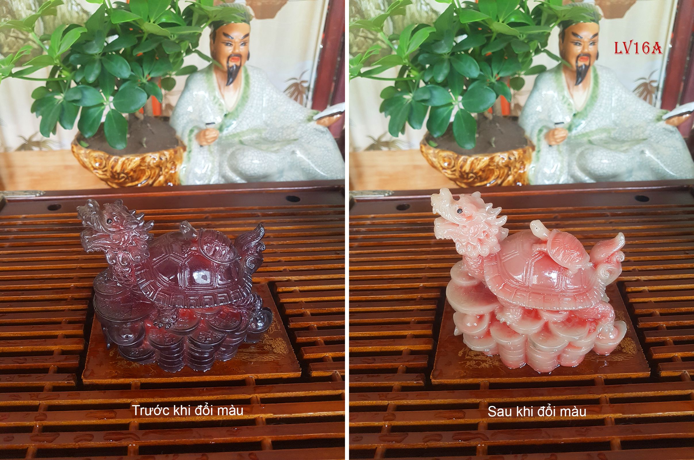 Pet đổi màu để bàn trà - KT: 10*7*9CM