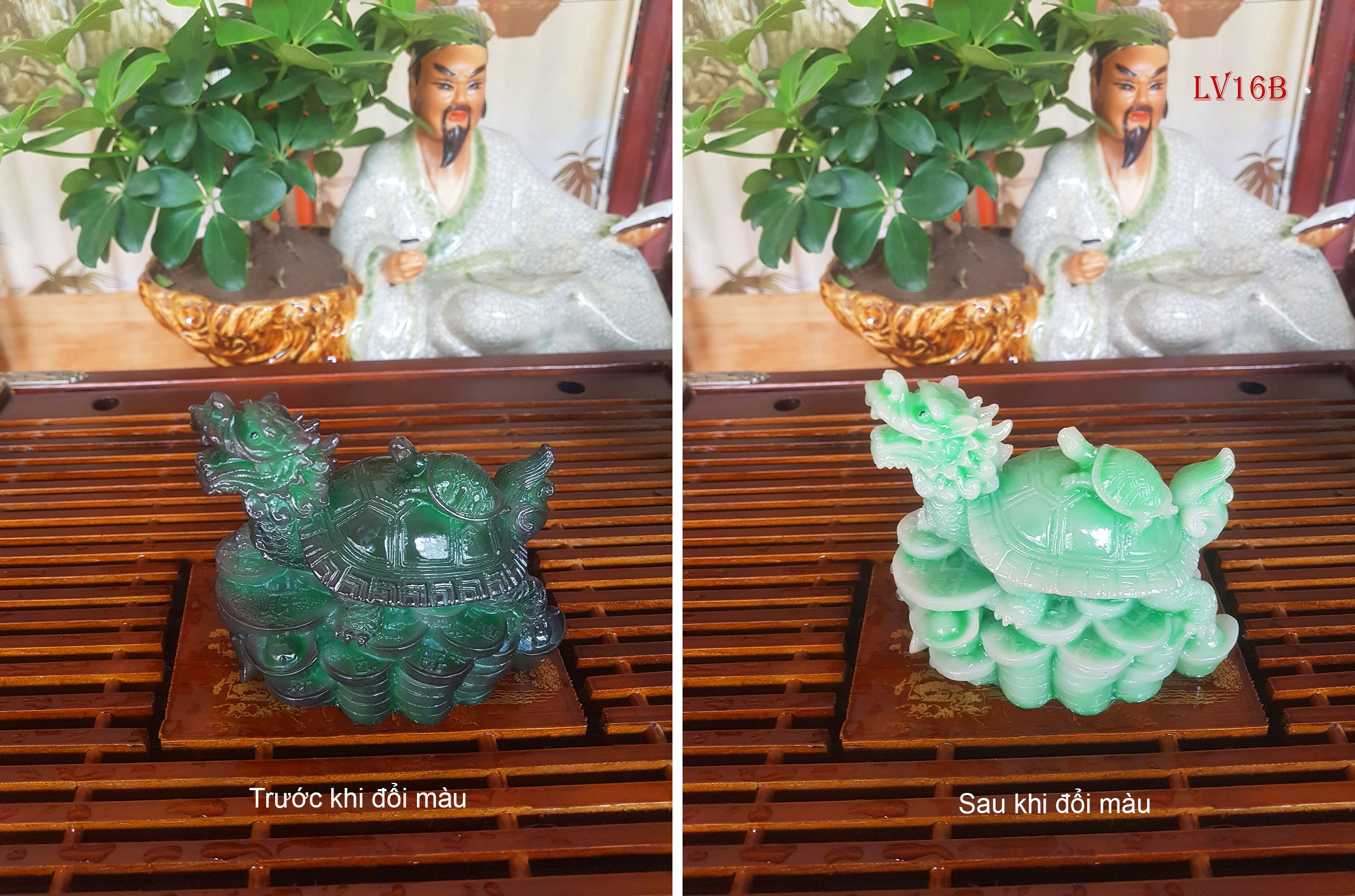 Pet đổi màu để bàn trà - KT: 10*7*9CM