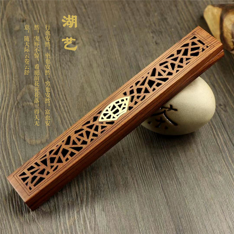 Hộp đốt trầm gỗ hoàng dương -kt : 23.*3.5*2.2cm