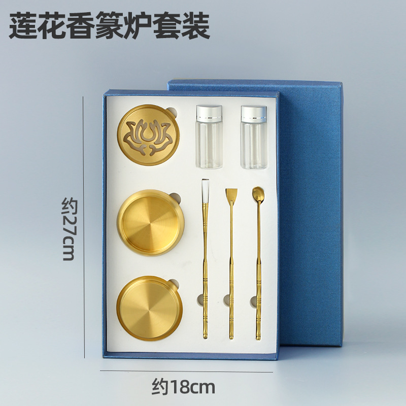 Bộ dụng cụ xông trầm hương bằng đồng
