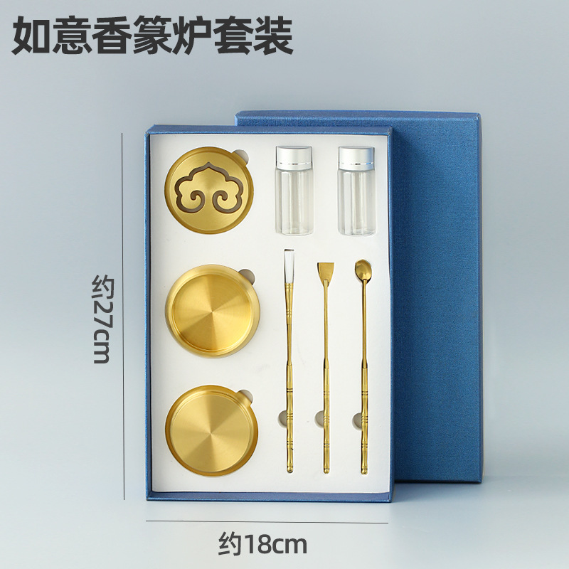 Bộ dụng cụ xông trầm hương bằng đồng