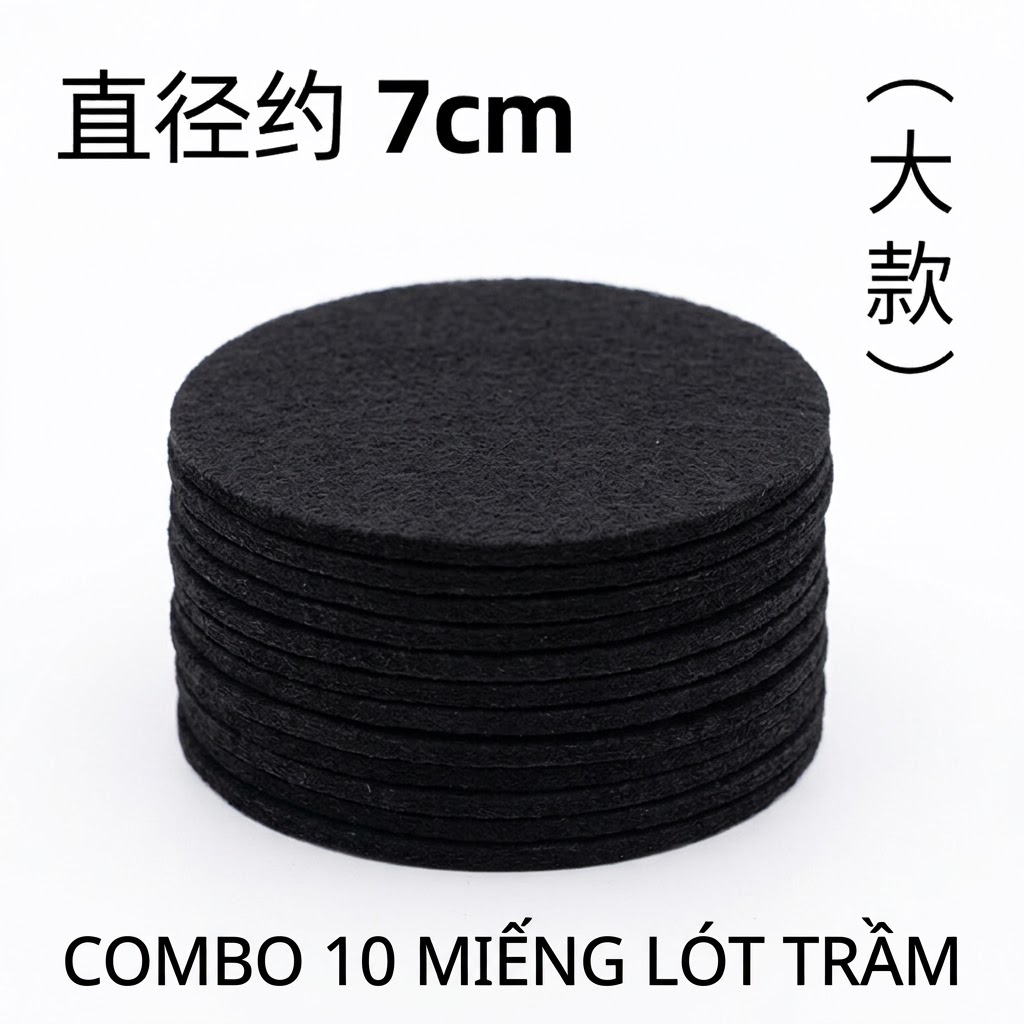 Combo 10  Miếng lót trầm - Sợi thuỷ tinh chống cháy 7cm