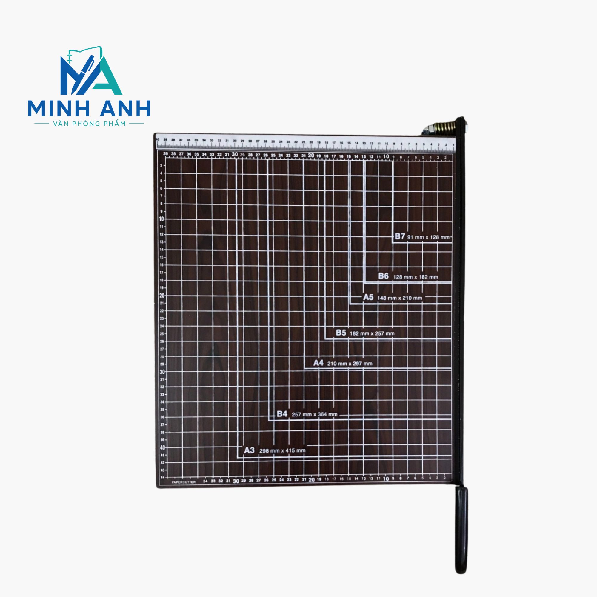 Bàn cắt giấy A4 bằng gỗ màu nâu