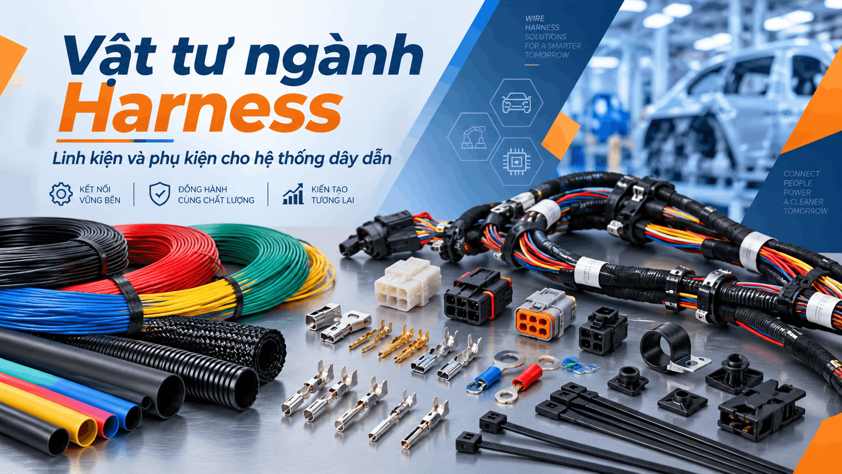 Vật tư ngành Harness – Linh kiện và phụ kiện cho hệ thống dây dẫn