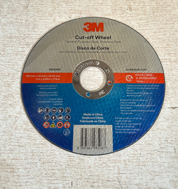 Đá cắt 3M 125 mm x 1.6 mm x 22.23 mm