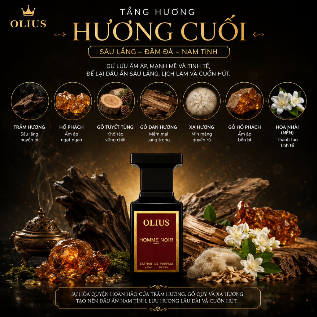 NƯỚC HOA OLIUS EXtrait de Parfum 50ml – HƯƠNG THƠM CỦA SỰ TỰ TIN VÀ PHONG CÁCH