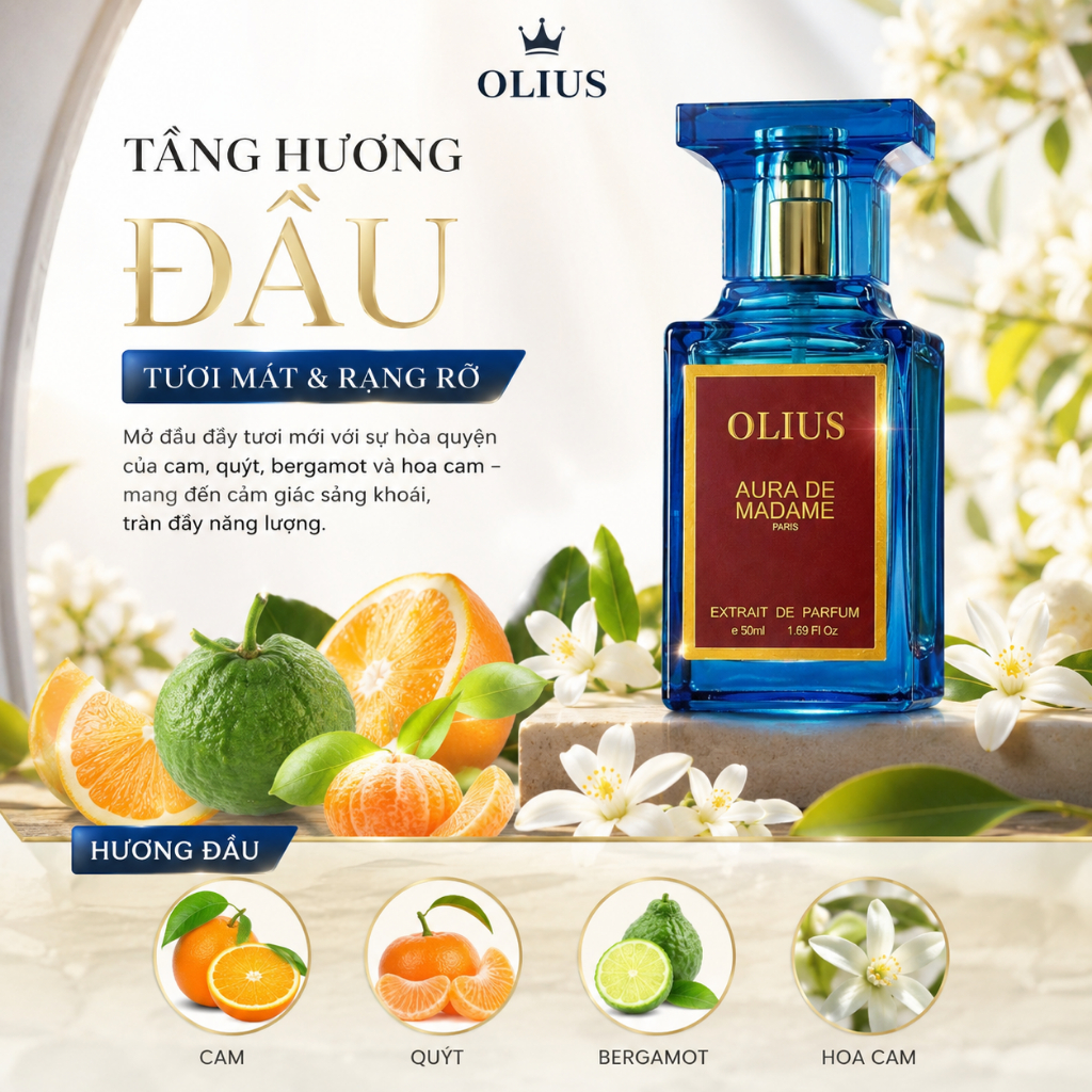 NƯỚC HOA OLIUS EXtrait de Parfum 50ml – HƯƠNG THƠM CỦA SỰ TỰ TIN VÀ PHONG CÁCH