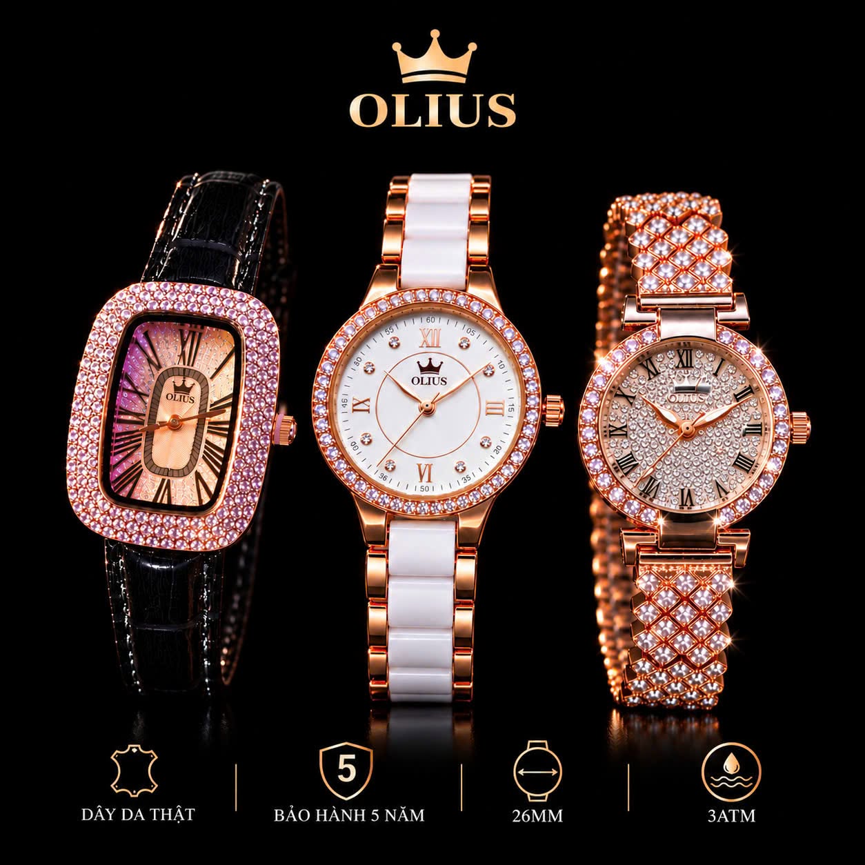 Đồng Hồ Pin OLIUS Nữ Chính Hãng