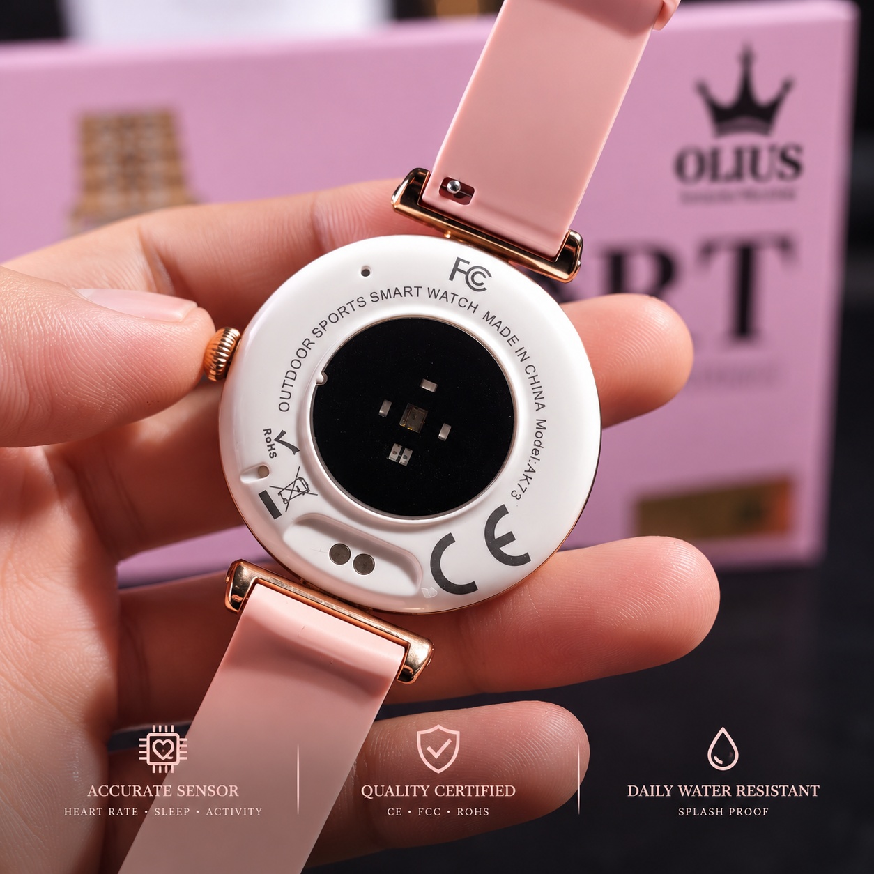 Đồng Hồ Thông Minh Nữ OLIUS Smart Watch - Màn hình 36mm AMOLED, Chống Nước- Tặng kèm dây đeo