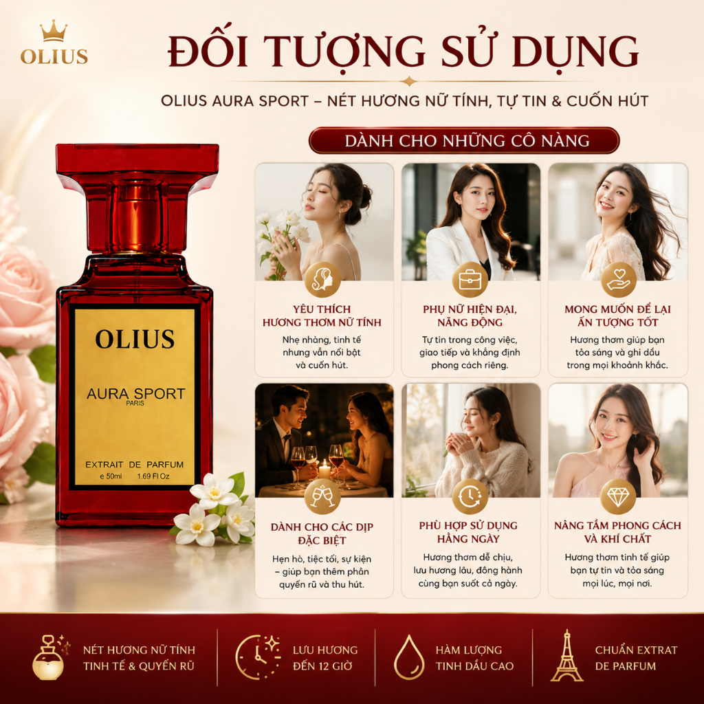 NƯỚC HOA OLIUS EXtrait de Parfum 50ml – HƯƠNG THƠM CỦA SỰ TỰ TIN VÀ PHONG CÁCH