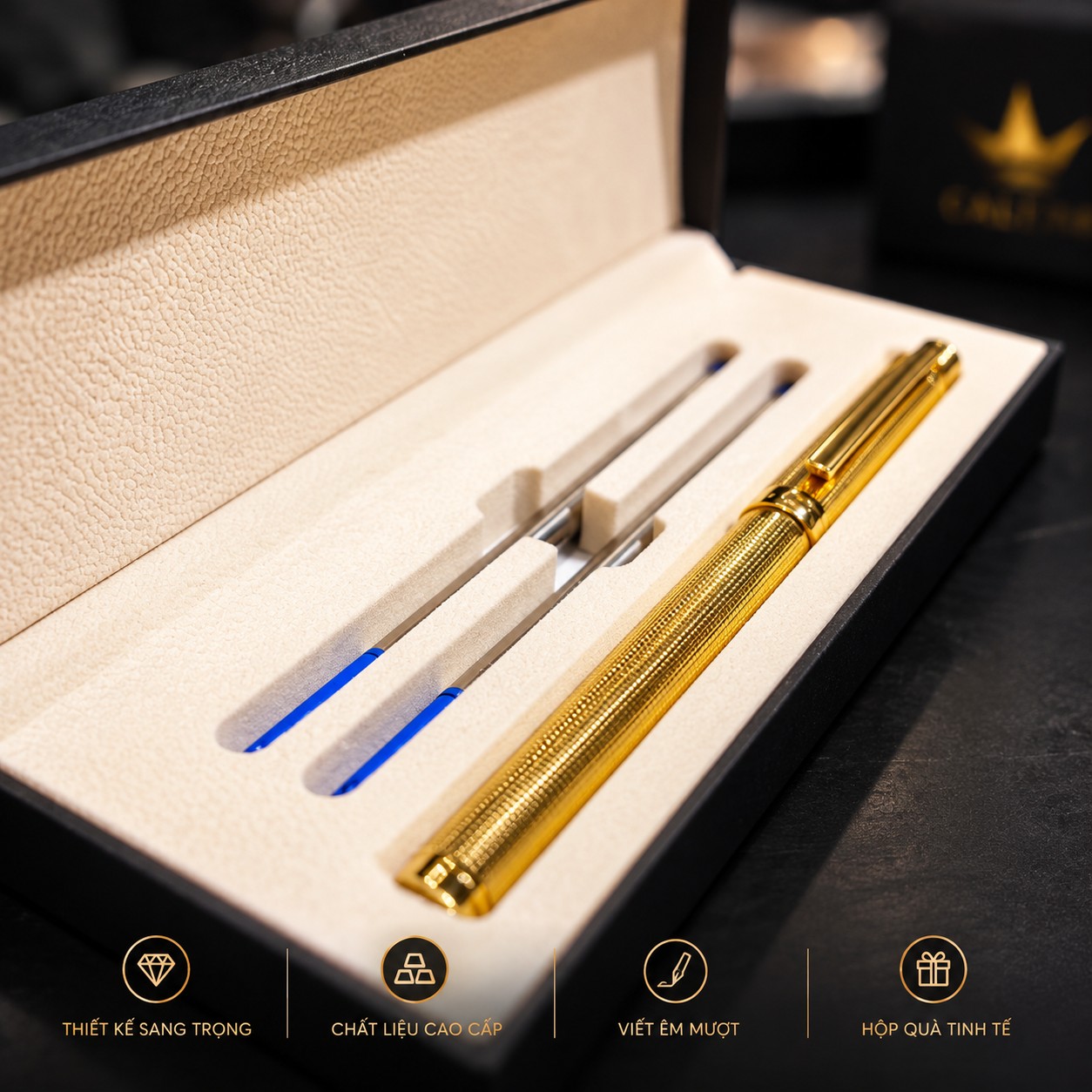 Bút Đồng OLIUS Cao Cấp từ Đồng Brass Nguyên Khối  - Bút Ký cho Doanh Nhân, thiết kể Sang trọng, Ngòi Tungsten siêu bền